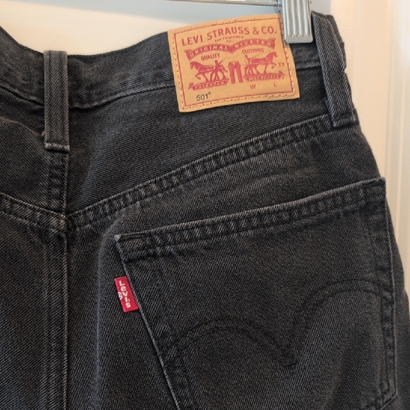 Classic Black Frayed Denim Shorts - Picture 8 of 11